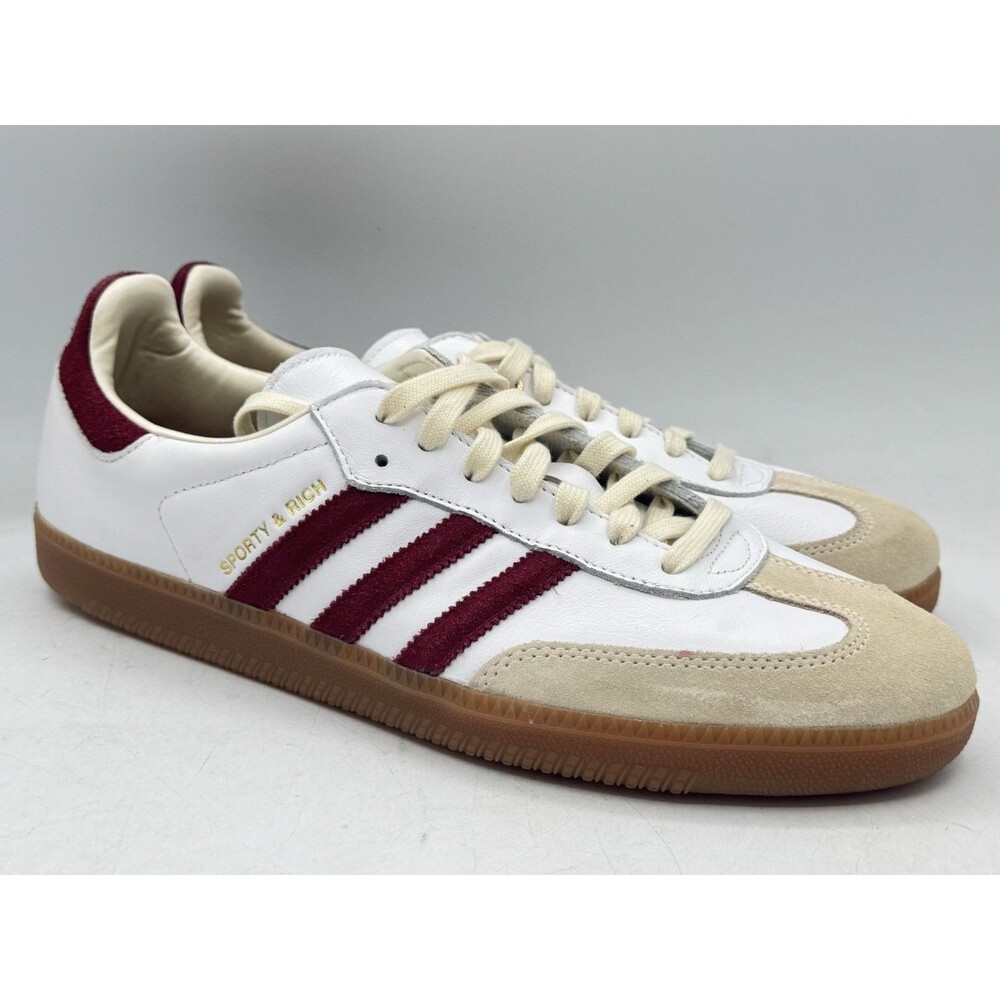 Sporty & Rich x adidas Samba OG White Core Burgundy IF5660 Men’s Size 11.5